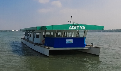 India's first solar powered boat - ADITYA